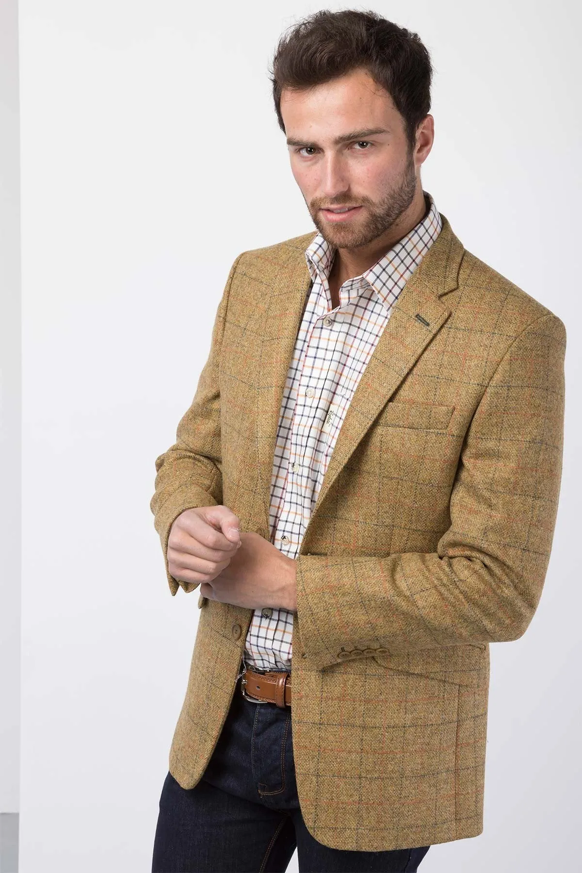 Men's Mustard Tweed Jacket - Market Day