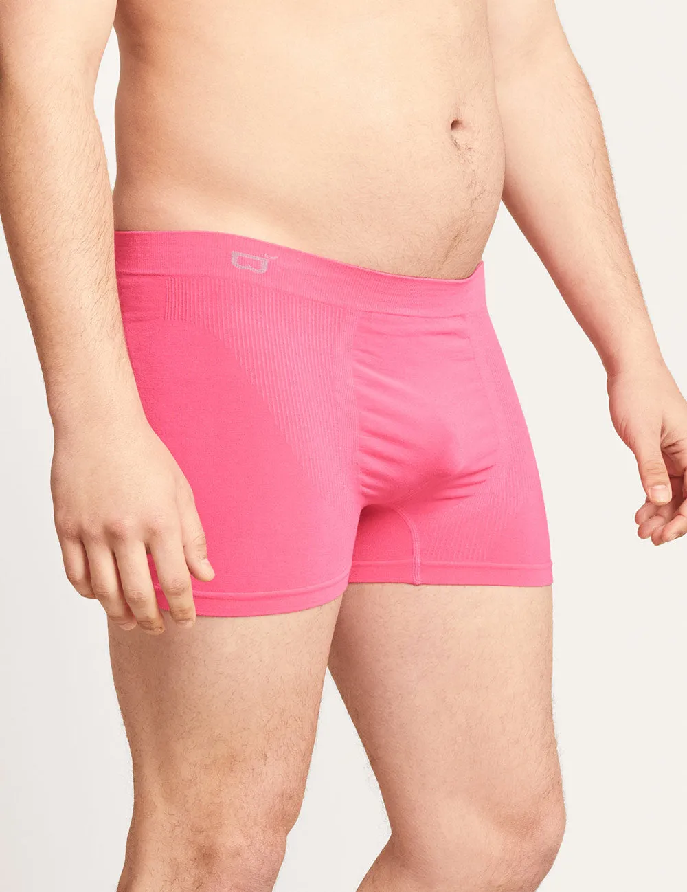 Men's Seamfree Boxer Briefs - BCAM Pink