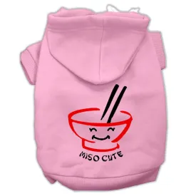 Miso Cute Screen Print Pet Hoodies Pink Size Med (12)