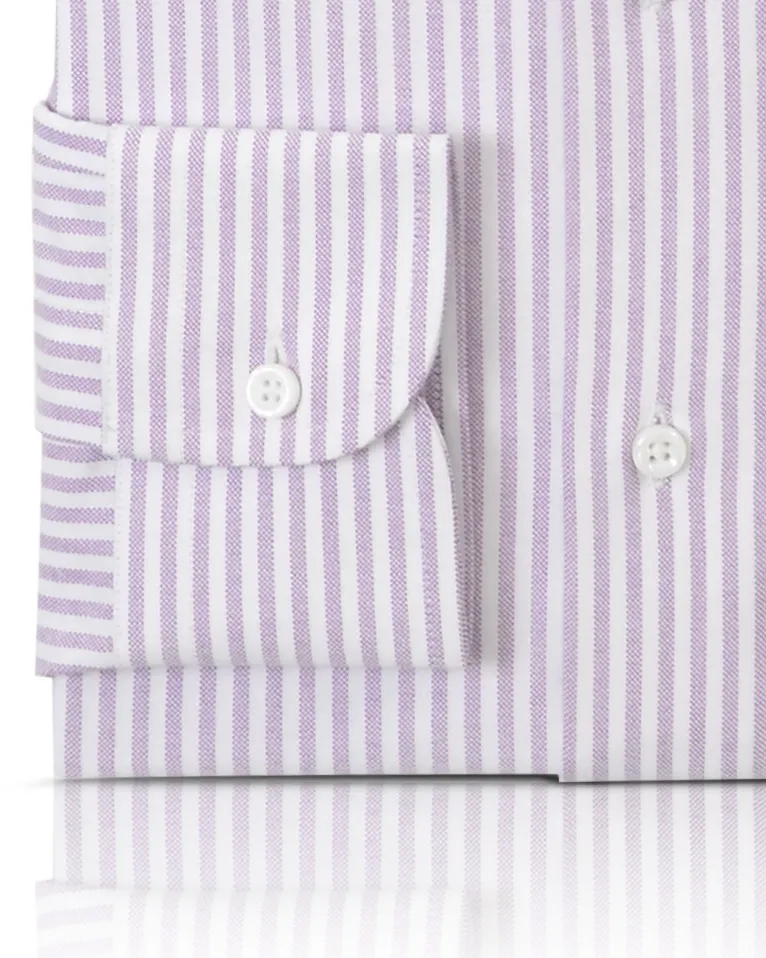 Pale Mauve Stripes Oxford