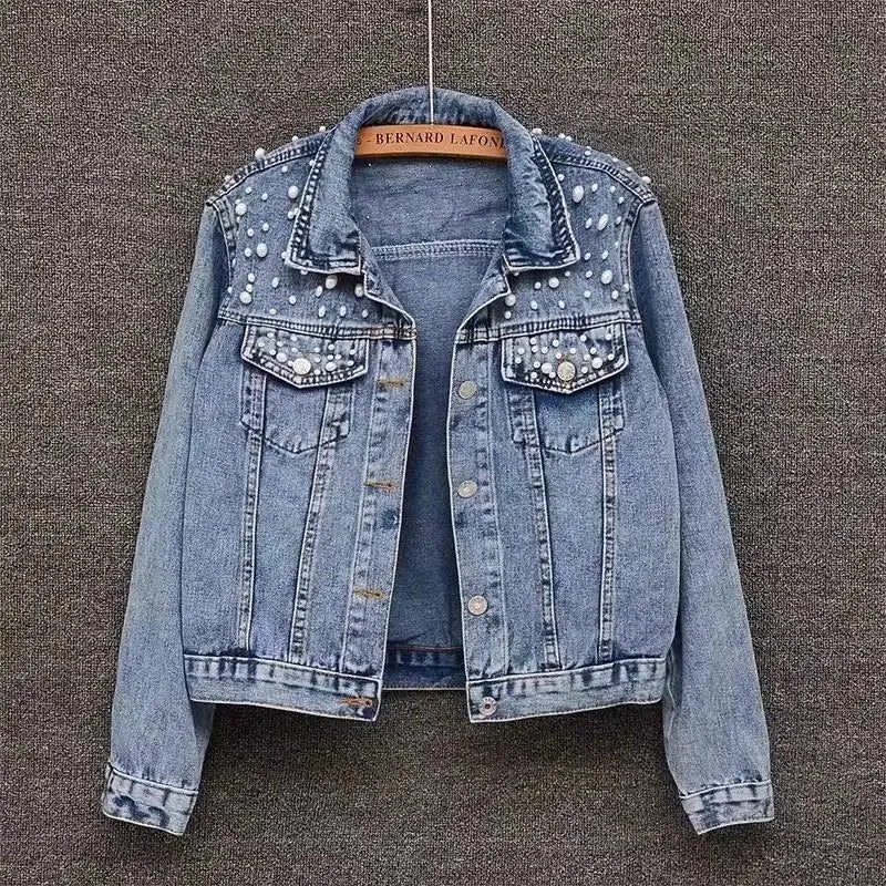 Personalised Pearl Denim Jacket