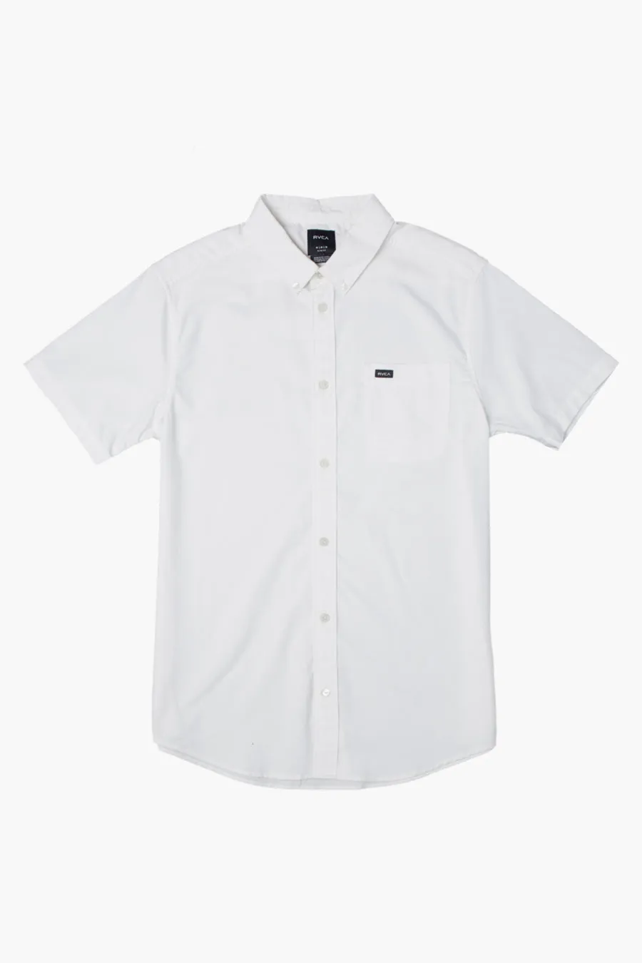 RVCA That'll Do Oxford Short Sleeve Boys Shirt - White