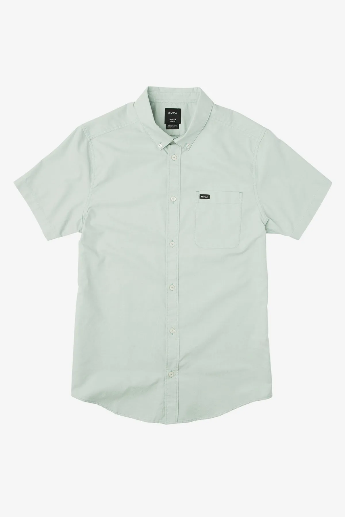 RVCA That'll Do Short Sleeve Oxford Boys Shirt - Green Haze