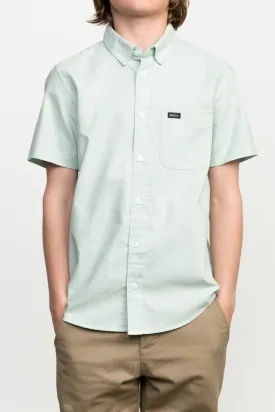 RVCA That'll Do Short Sleeve Oxford Boys Shirt - Green Haze