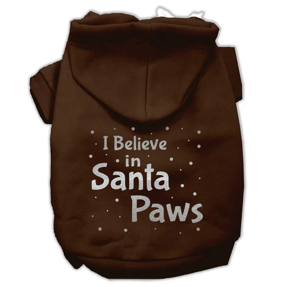 Screenprint Santa Paws Pet Hoodies Brown Size Sm (10)