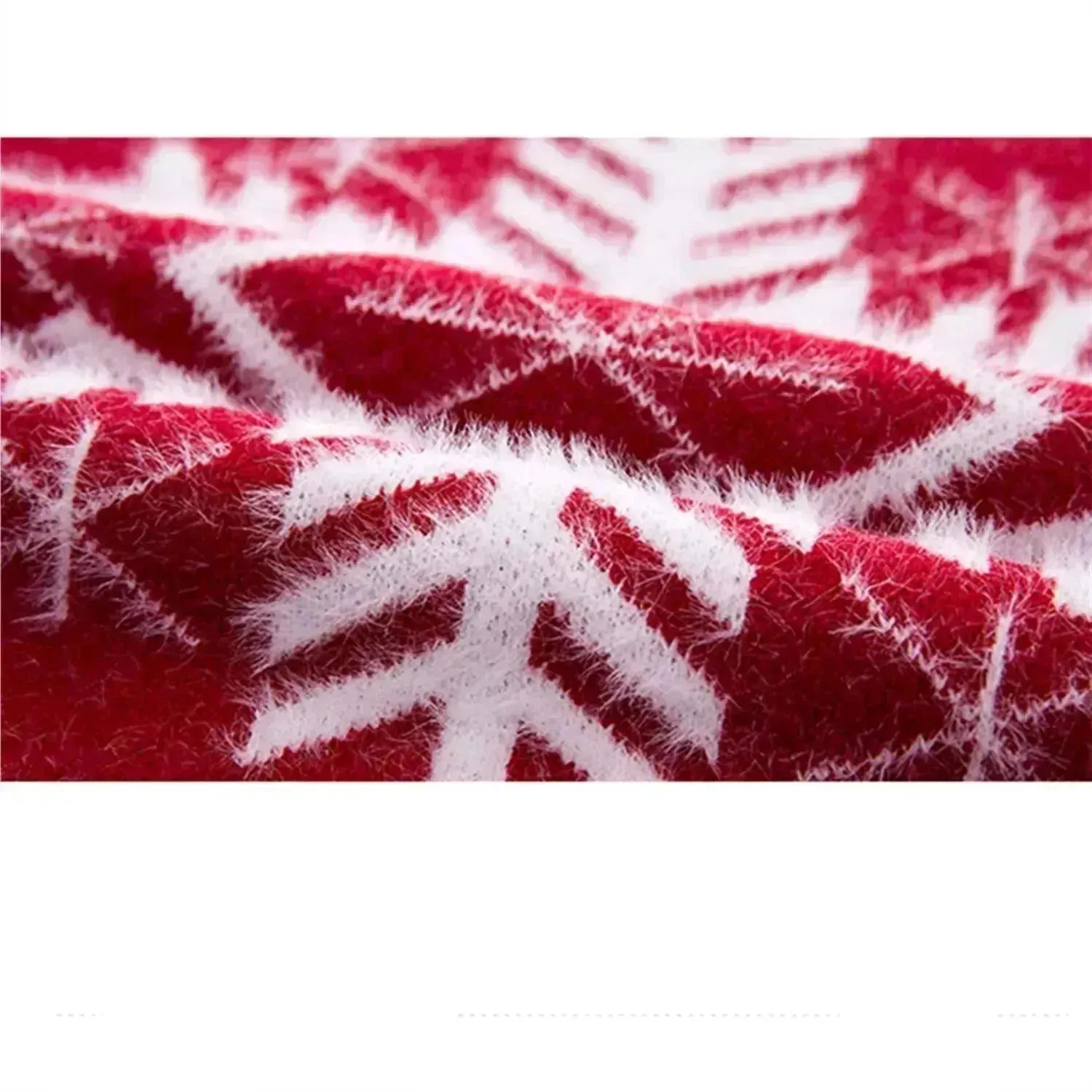 Snowflakes Crewneck Christmas Cashmere Sweater women