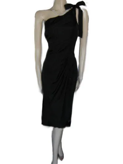 SOPHISTICATED CHELSEA NITES GRECIAN GODDESS ONE -SHOULDER TAFFETA EVENING GOWN - NEW WITH TAG - LARGE SIZE