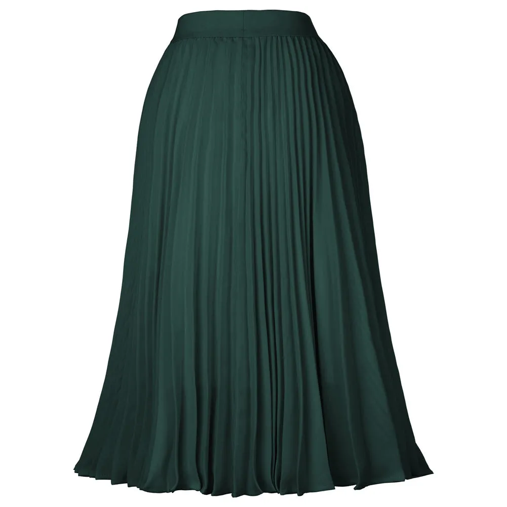 Stylish Fashion High Waist Pleated Swing A-Line Skirt