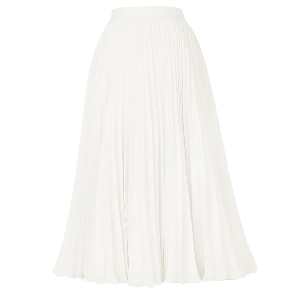 Stylish Fashion High Waist Pleated Swing A-Line Skirt