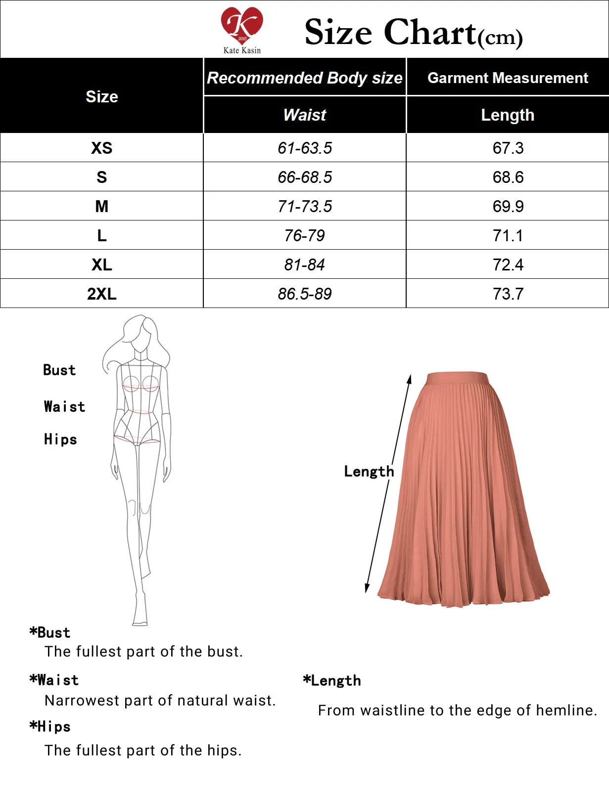 Stylish Fashion High Waist Pleated Swing A-Line Skirt