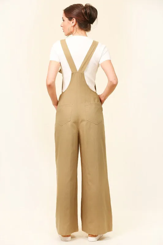 Tan Knot Detail and Wide Leg Jumpsuits