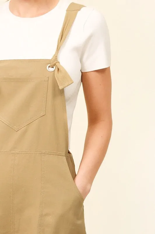 Tan Knot Detail and Wide Leg Jumpsuits