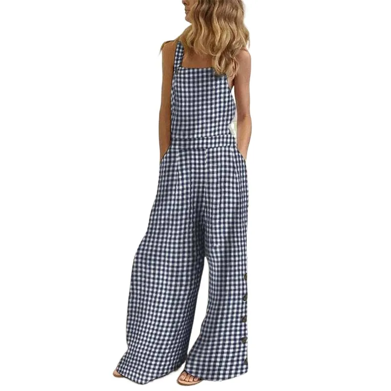 Vintage Sexy Ladies' Sleeveless Loose Jumpsuits