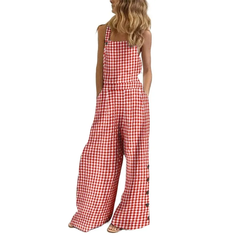 Vintage Sexy Ladies' Sleeveless Loose Jumpsuits