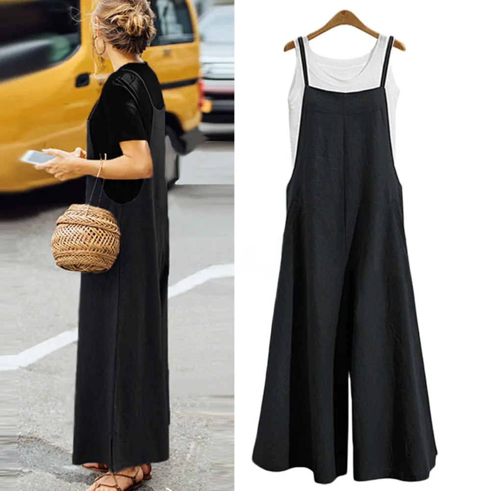 Women Casual Loose Overall Jumpsuit