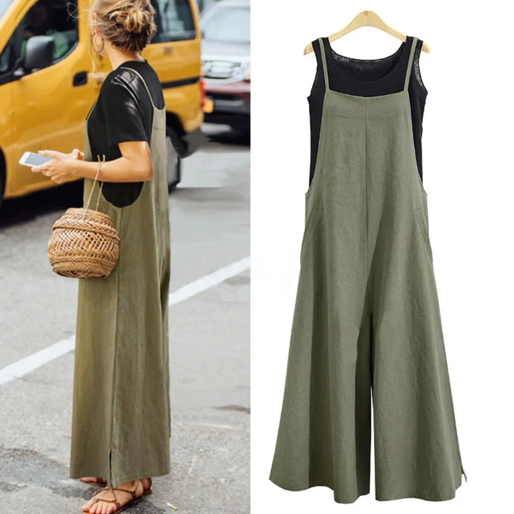 Women Casual Loose Overall Jumpsuit